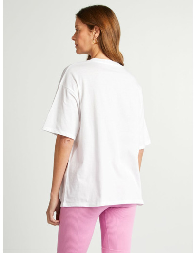 T-shirt oversize uni manches courtes - blanc