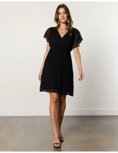 Robe courte unie NOIR