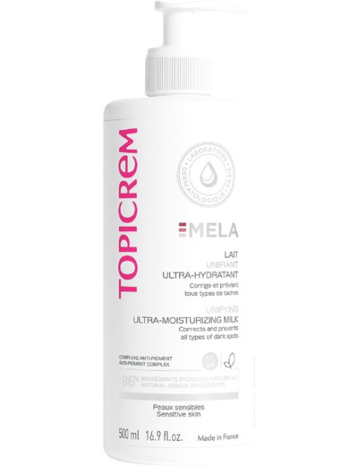 Topicrem - Lait corporel ultra hydratant Mela - Peau sensible - 500 ml