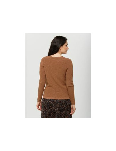 Pull irisé marron