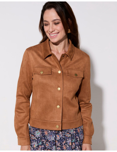 Veste mi-longue uni CAMEL Femme