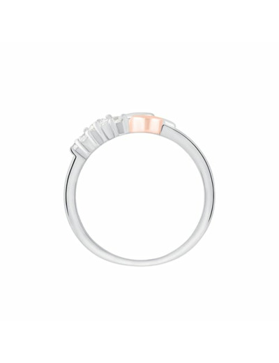 Bague CLEOR en Argent 925/1000 Bicolore et Oxyde