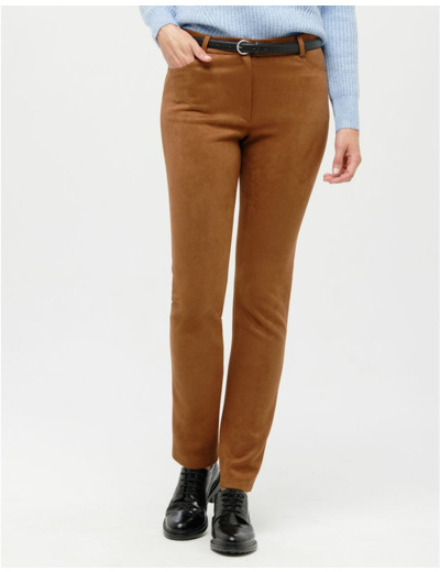 Pantalon suédine marron