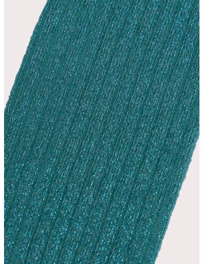 Collant turquoise pailleté pour fille