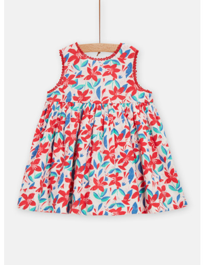 Robe réversible à imprimé fleuri pour bébé fille