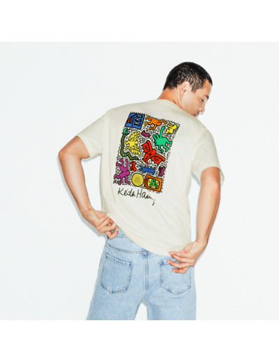 Tee-shirt licence Keith Haring - Blanc/ Ecru