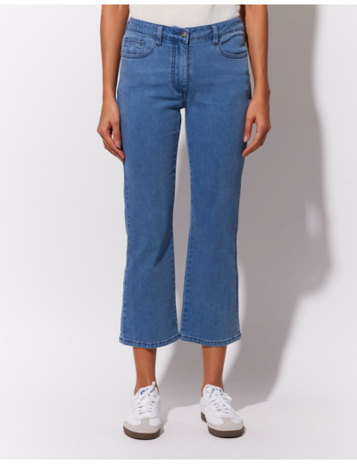 Jean cropped droit BLEU Femme