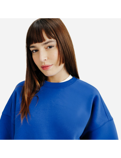 Sweat col rond femme, Elementals, bleu