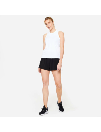 Short 2 en 1 Fitness Cardio Femme Noir