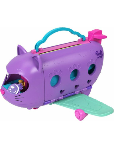 Avion chat transformable Polly Pocket