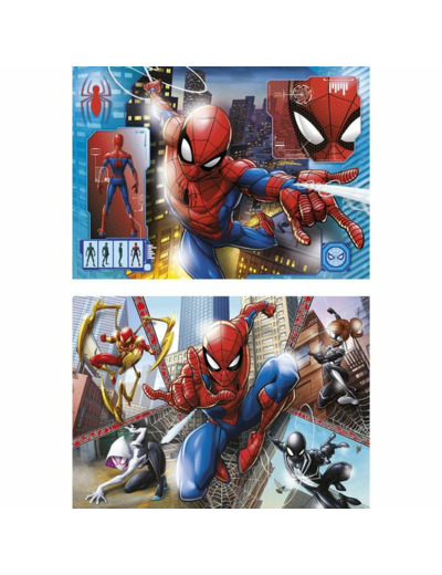 2 puzzles 60 pièces Supercolor Spider-Man