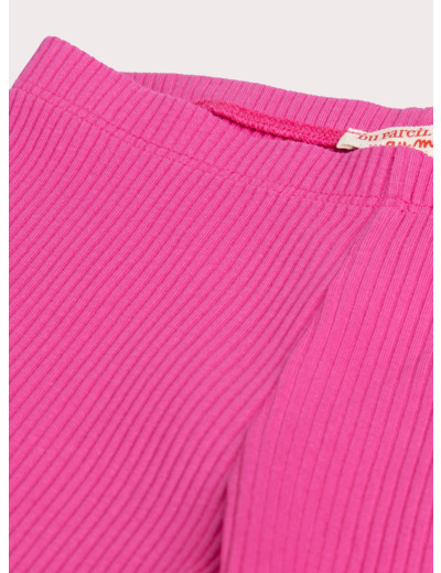 Legging rose côtelé pour fille