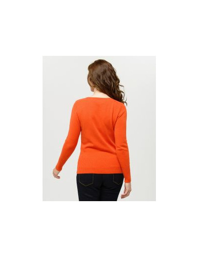 Pull col bateau orange