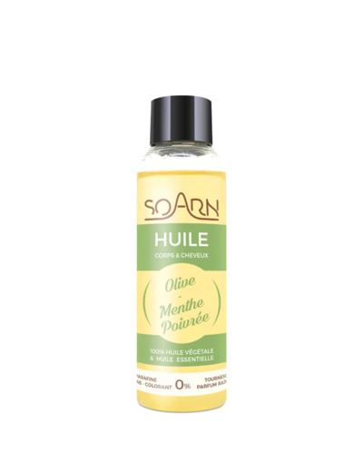 SOARN HUILE CORPS CHEVEUX OLIVE MENTHE POIVRE