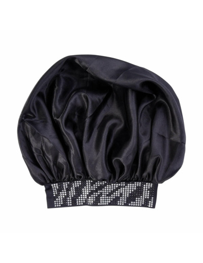 DIAMOND BLING BONNET SJ BLACK ZEBRA