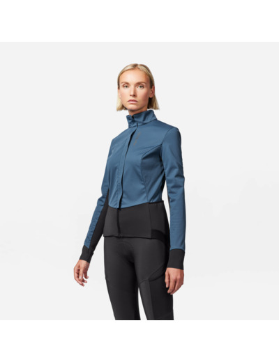 Veste vélo route hiver Racer femme Ardoise