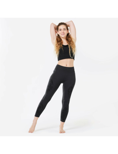 LEGGING 7/8 YOGA DYN SANS COUTURE NOIR