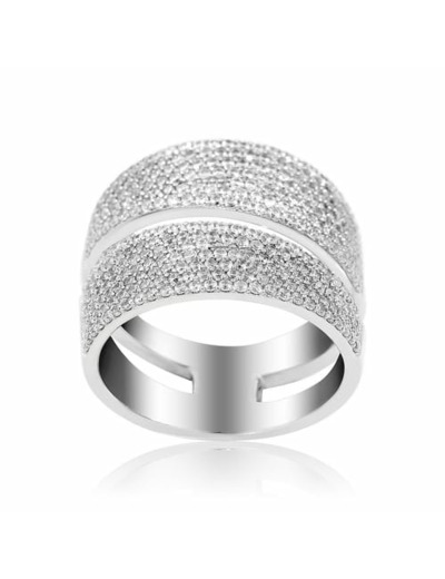 Bague CLEOR en Argent 925/1000 et Oxyde Blanc