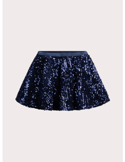 Jupe bleue avec sequins pour fille