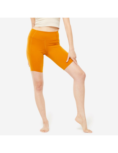 SHORT CYCLISTE YOGA DYNAMIQUE FEMME OCRE