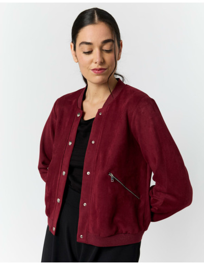 Blouson court uni BORDEAUX Femme