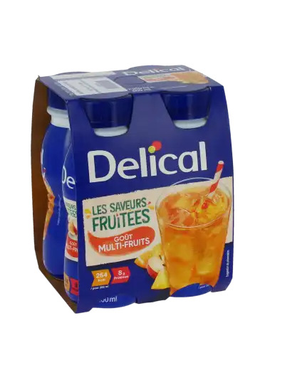 Delical Boisson Fruitee Nutriment Saveur Multi-fruits 4bouteilles/200ml