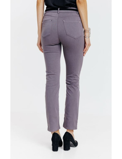 Pantalon 7/8 Coton Viscose Avec Ceinture