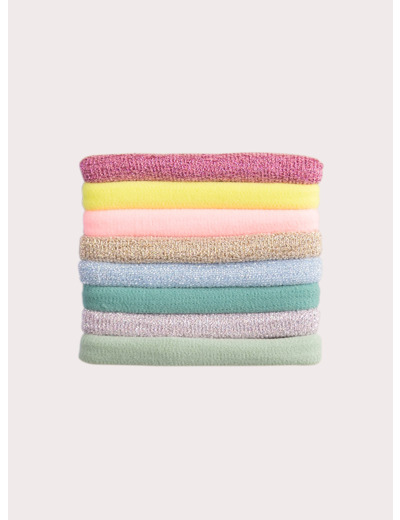 Lot d'élastiques pastels multicolores pour fille