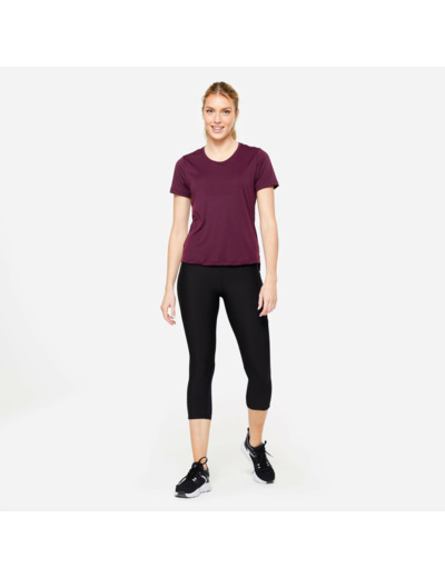 Legging court avec poche téléphone Fitness Cardio Femme Noir