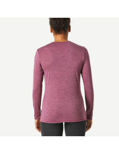 T-shirt laine mérinos de trek & voyage - femme - travel 500