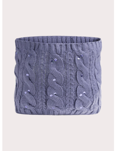 Snood violet à sequins pour fille