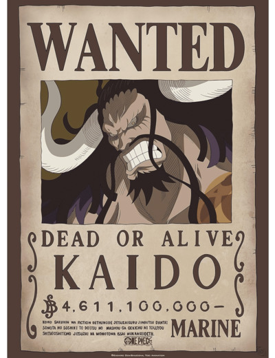 ABYSTYLE GBEye - ONE PIECE Poster Wanted Kaido (52x38cm)