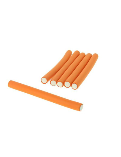 Flexi rollers 16mmx18cm x6 Orange