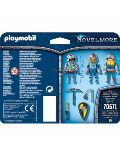 3 Chevaliers Novelmore Playmobil Novelmore 70671