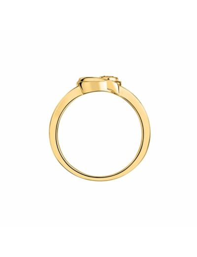 Bague L'ADORÉE en Argent 925/1000 Jaune et Oxyde Beige