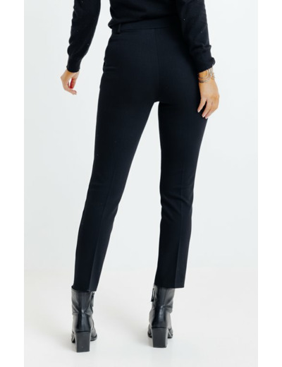 Pantalon Maille Slim Bouton Fantaisie