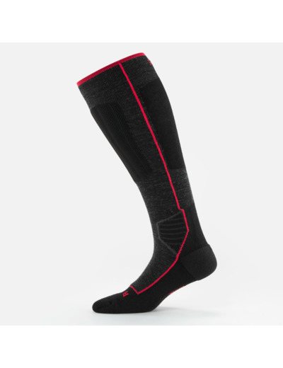 Chaussettes de ski et snowboard laine adulte, 900 WOOL noir