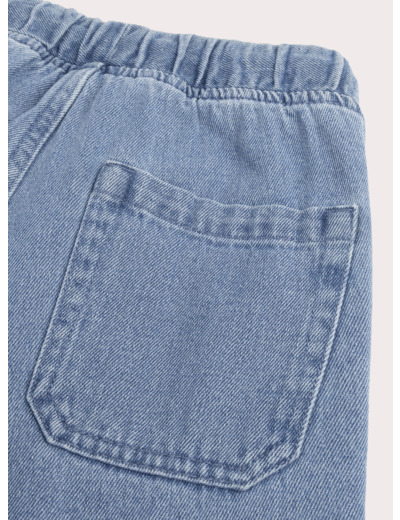 Jean denim bleu doublé chaud double knee pour garçon