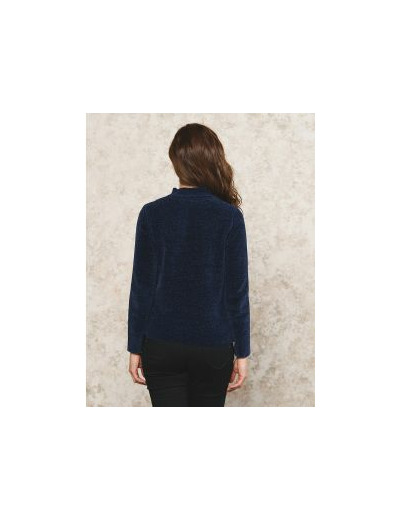 Pull chenille marine