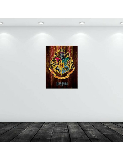 Harry Potter - Toile Imprimée Blason Hogwarts 60x80 Cm