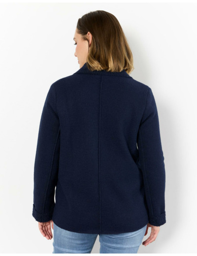 Manteau mi-long uni MARINE Femme