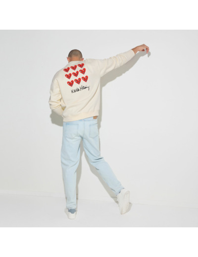 Sweat licence Keith Haring - Blanc/ Ecru