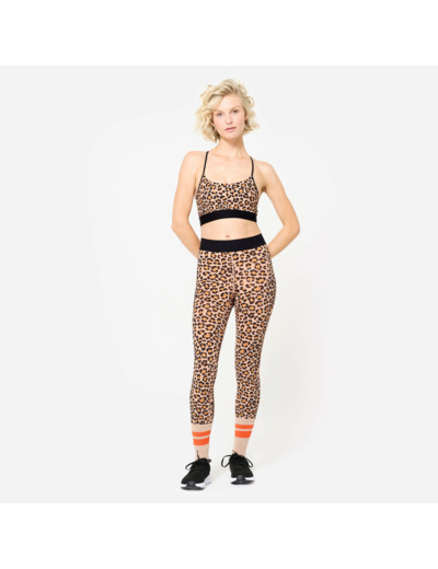 Legging de fitness léopard, femme