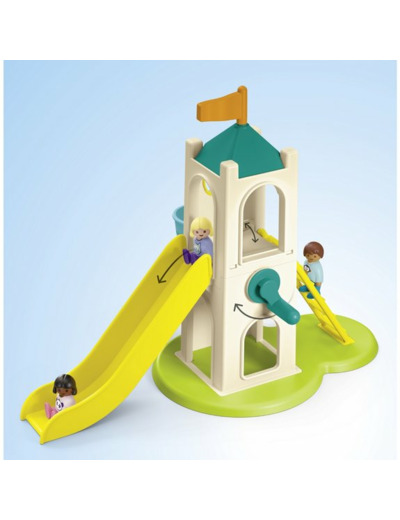 Aire de jeu avec toboggan géant Playmobil Junior 71703