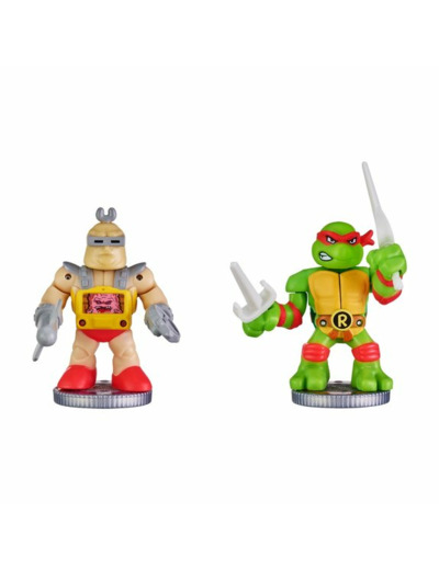 Akedo Tortues Ninja mini Battle Raphael vs Rocksteady