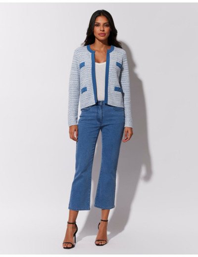 Jean cropped droit BLEU Femme