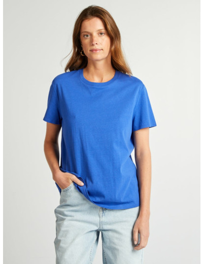 T-shirt en jersey manches courtes - bleu