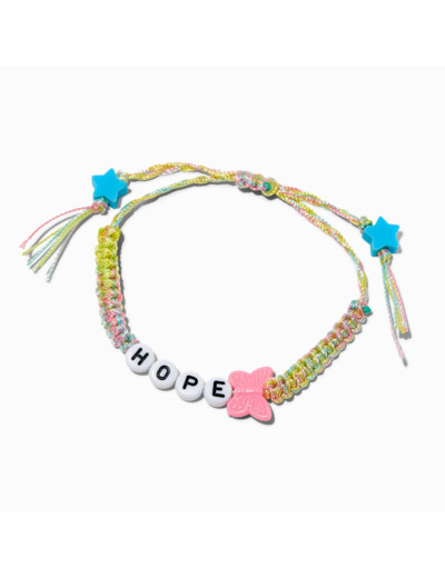 Bracelet tressé de taille réglable « Hope » papillon