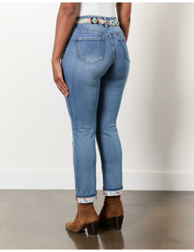 Jean 7/8 girlfriend BLEU CLAIR Femme