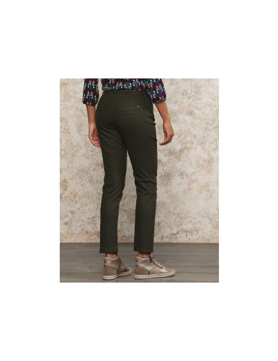 Pantalon brun slim coton